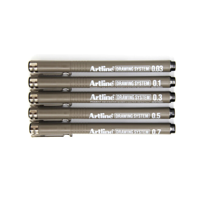 Artline Teknik Çizim Kalemi 5'li Set No:1 - ARTLINE