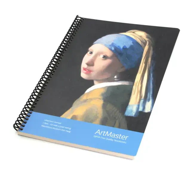 ArtMaster İnci Küpeli Kız Spiralli Defter 19x26 cm 100 Yaprak Kareli 3661 - 2