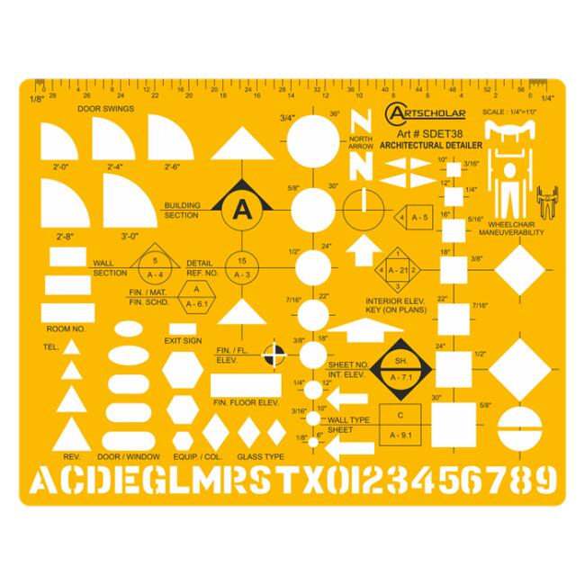 Artscholar Mimari Detay Şablon Cetvel N:Sdet-38 - 1