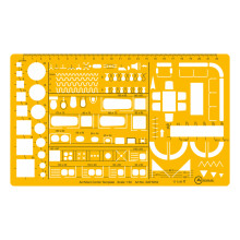 Artscholar Mobilya ve Tesisat Şablon Cetvel 1:50 Ölçek N:Saf-5052 - ARTSCHOLAR