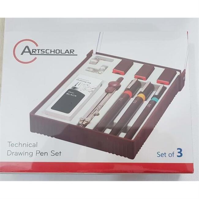 Artscholar Rapidograph Teknik Çizim Kalem Seti 3Lu 02,03,05 - 1