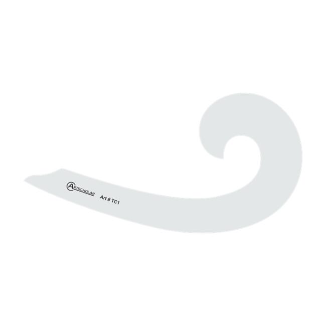 Artscholar Şeffaf Riga Eğri Kol Cetveli 23 cm N:Tc-1 - 1