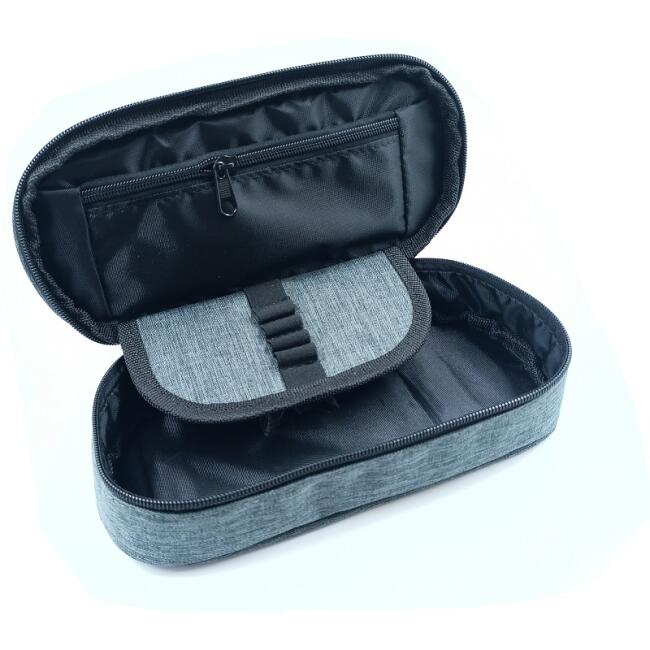 Bback Kalem Kutusu Oval Kumaş Açık Gri - 4