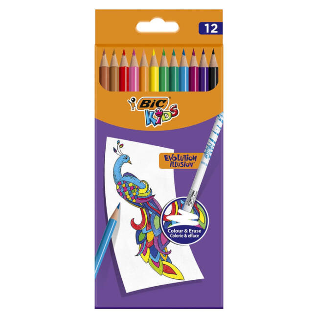 Bic Kids Evolution Illusion Kuruboya Kalem Seti 12'li 987868 - 1