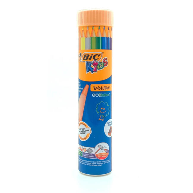 Bic Kids Evolution Metal Tüp Kuruboya Seti 13'lü Kalemtraş Hediyeli 958191 - 1