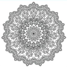 Bigpoint Baskılı Pres Tuval 30x30 cm Mandala 4 - Bigpoint