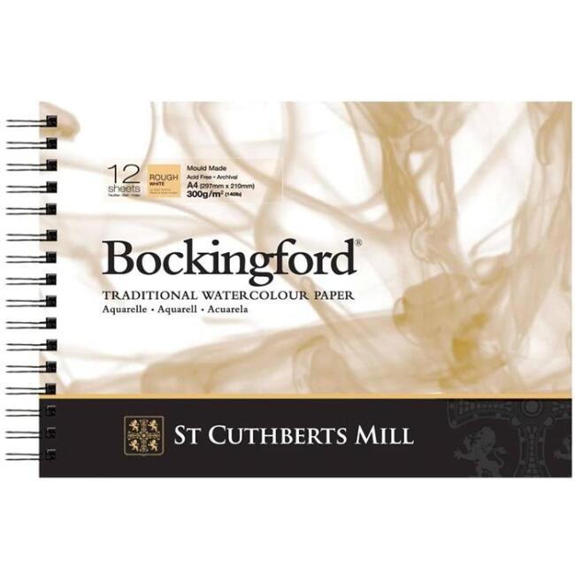 Bockingford Sulu Boya Defteri Rough White Spiralli 300 g A4 12 Yaprak - 1