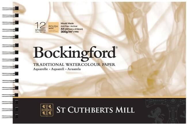 Bockingford Sulu Boya Defteri Rough White Spiralli 300 g A4 12 Yaprak - 2