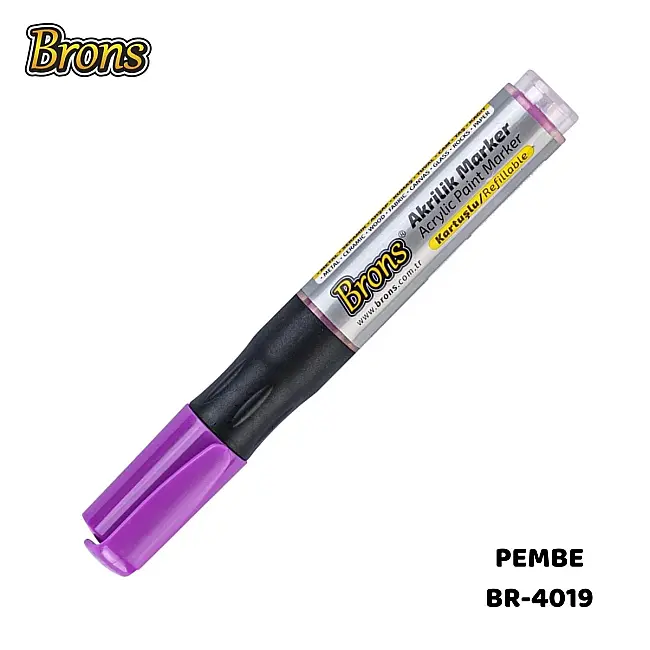 Brons Akrilik Markör Pembe - 1