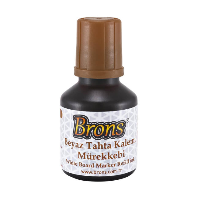 Brons Beyaz Tahta Kalemi Mürekkebi 30 cc Kahve Br-384 - 1
