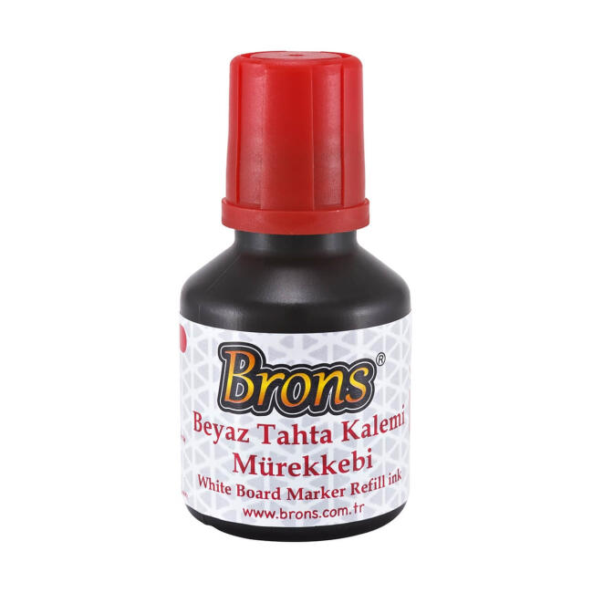 Brons Beyaz Tahta Kalemi Mürekkebi 30 cc Kırmızı Br-352 - 1