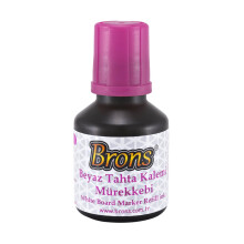 Brons Beyaz Tahta Kalemi Mürekkebi 30 cc Pembe Br-387 - Brons