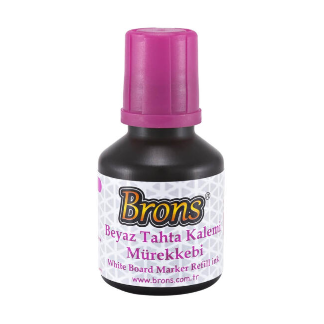 Brons Beyaz Tahta Kalemi Mürekkebi 30 cc Pembe Br-387 - 1