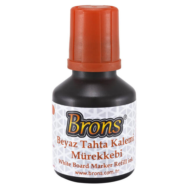 Brons Beyaz Tahta Kalemi Mürekkebi 30 cc Turuncu Br-385 - 1