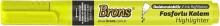 Brons Doldurulabilir Fosforlu Kalem Sarı - 2