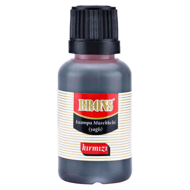 Brons Yağlı Stampa Mürekkebi 30 ml Kırmızı Br-315 - 1