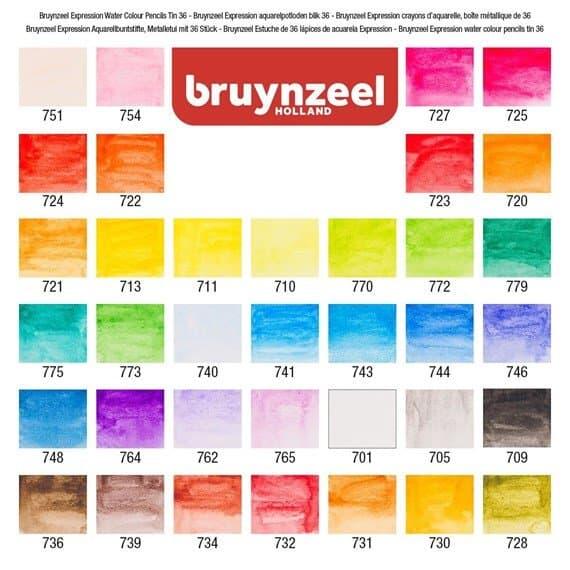 Bruynzeel Expression Aquarelle Kuru Sulu Kalem Boya Seti 36’lı - 2