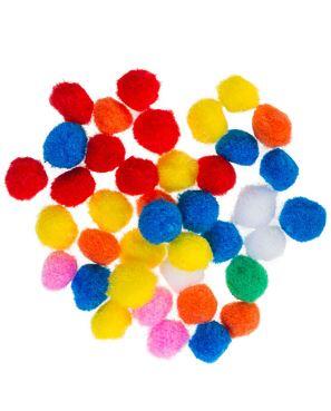 Bubu Renkli Ponpon Karışık Set(1cm,2cm,3cm) N:hs0025 - 1