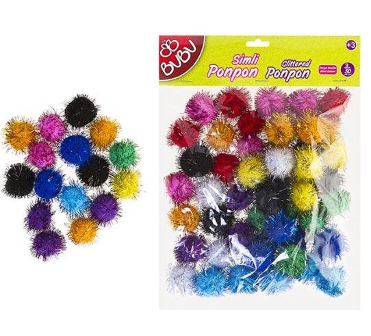 BuBu Sımlı Ponpon 3 cm 50’li - 1
