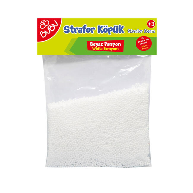 BuBu Strafor Köpük Beyaz Ponpon - 1