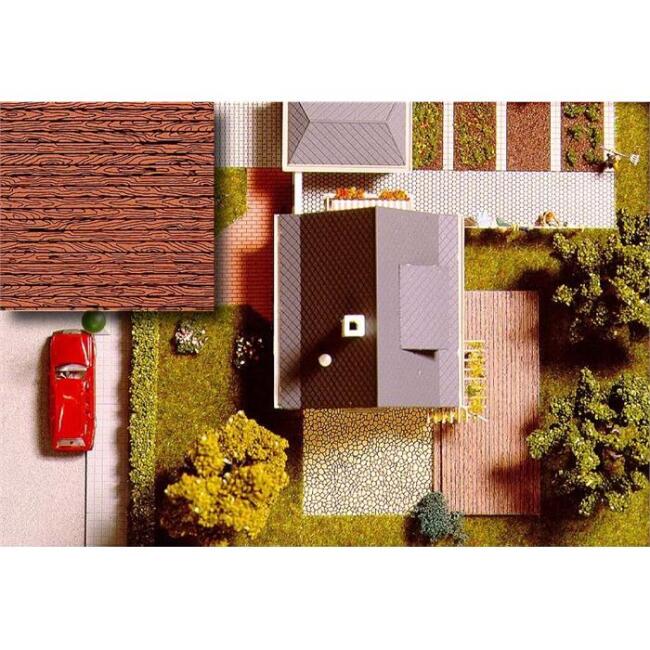 Busch Maket 1:87 Ölçek Zemin kaplama karton Ahşap Kaplama 210x148 mm N:7039 - 2