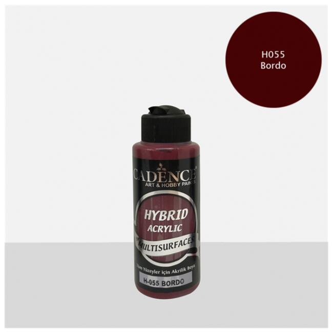 Cadence Hybrid Akrilik Boya 120 ml Bordo H055 - 1