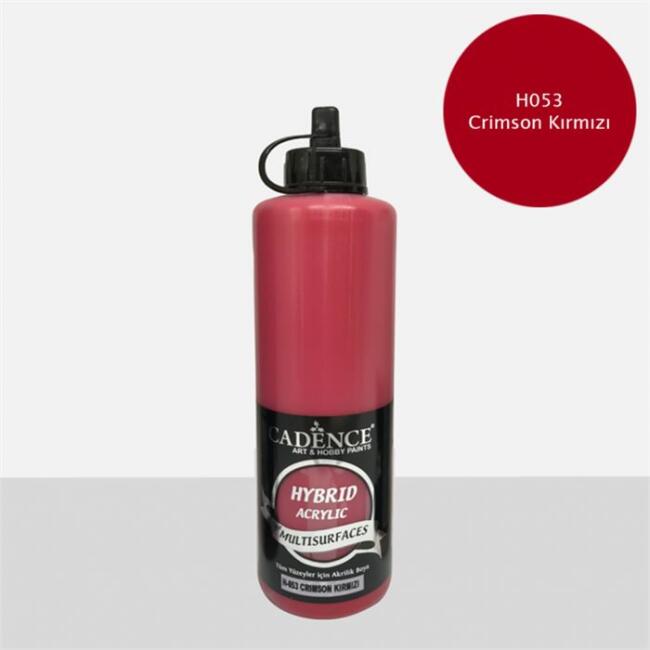 Cadence Hybrid Akrilik Boya 500 ml Crimson Kırmızı H053 - 1