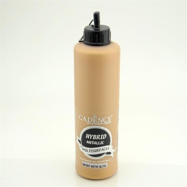 Cadence Hybrid Metalik Akrilik Boya 500 ml Antik Altın Hm801 - 1
