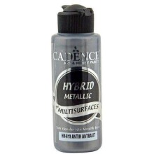 Cadence Hybrid Metalik Akrilik Boya Antik Antrasit 120 ml Hm819 - Cadence