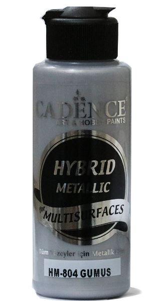 Cadence Hybrid Metalik Akrilik Boya Gümüş 120Ml N:Hm-804 - 1