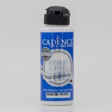 Cadence Hybrid Multisurface Simli Akrilik Boya 120 ml Pak Beyaz Hsg002 - Cadence