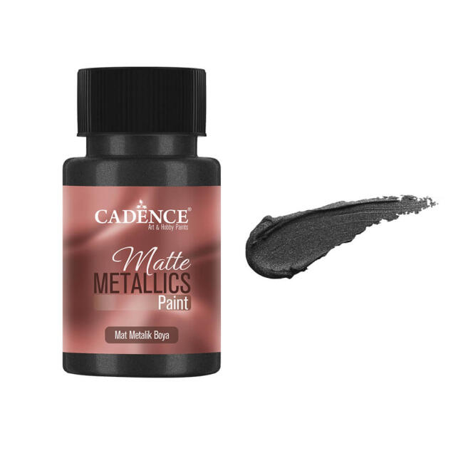 Cadence Mat Metalik Boya 50 ml Siyah MBB-36 - 2