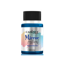 Cadence Mirror Festival Ayna Efekt Şeffaf Cam Boyası 50 ml Mavi MF-06 - Cadence