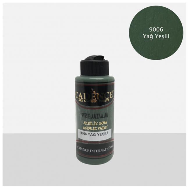 Cadence Premium Akrilik Boya 120 ml Yağ Yeşili 9006 - 1