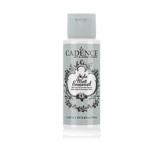 Cadence Style Matt Enamel Cam & Porselen Boyası 59 ml Sıcak Beyaz E-332 - 1