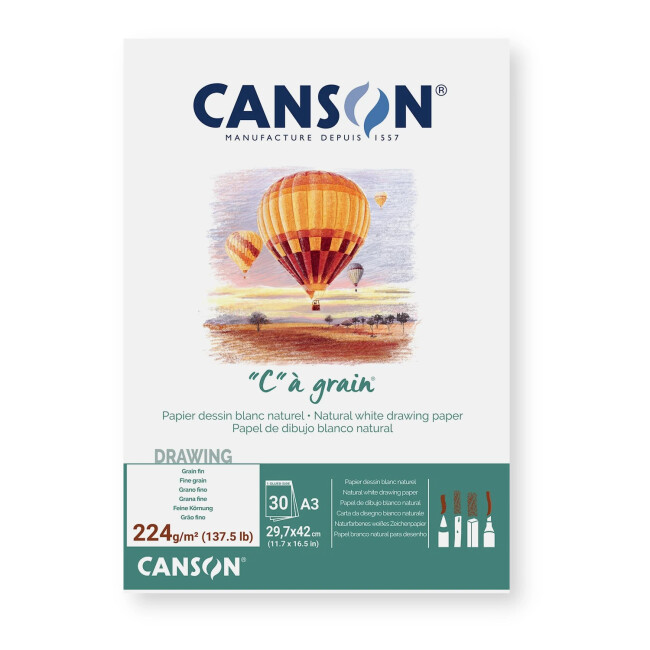Canson C à Grain Çok Amaçlı Çizim Defteri 224 g A3 30 Yaprak - CANSON