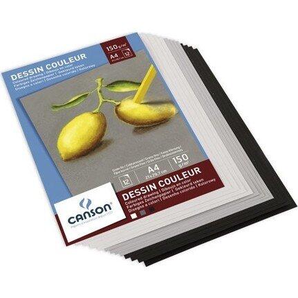 Canson Dessin Couleur 3 Renk Pastel Defteri A4 150 g 12 Yaprak - 2