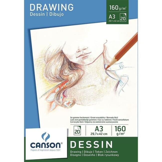 Canson Dessin Drawing Pad A3 160 g 20 Yaprak - 2