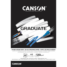Canson Graduate Siyah Yapraklı Çizim Defteri 120 g A3 20 Yaprak 400127680 - Canson