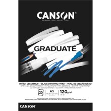 Canson Graduate Çizim Defteri Siyah A5 120 g 20 Yaprak - Canson
