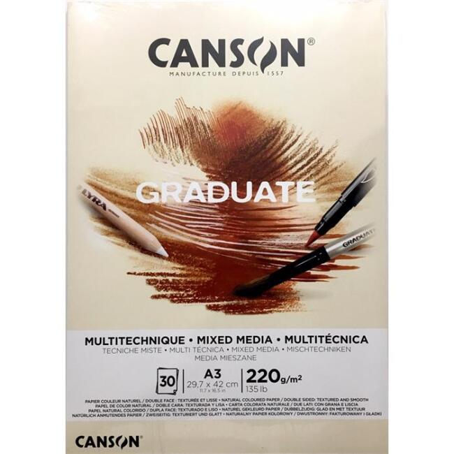 Canson Graduate Mixed Media A3 220 g 30 Yaprak - 1