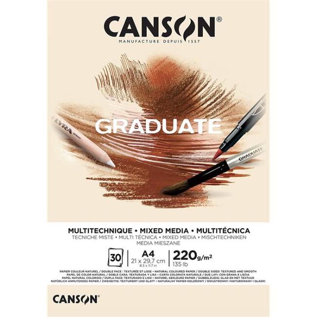 Canson Graduate Mixed Media A4 220 g 30 Yaprak - 1