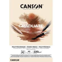 Canson Graduate Mixed Media A5 220 g 30 Yaprak - 1