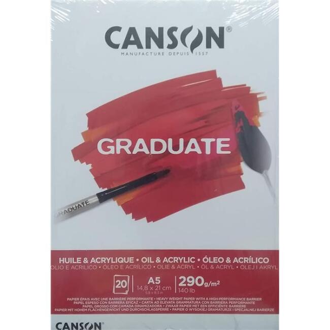 Canson Graduate Yağlı Boya Akrilik Defteri A5 290 g 20 Yaprak - 1