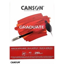 Canson Graduate Yağlı Boya ve Akrilik Çizim Sketch Defter A3 290 g 20 Yaprak - CANSON