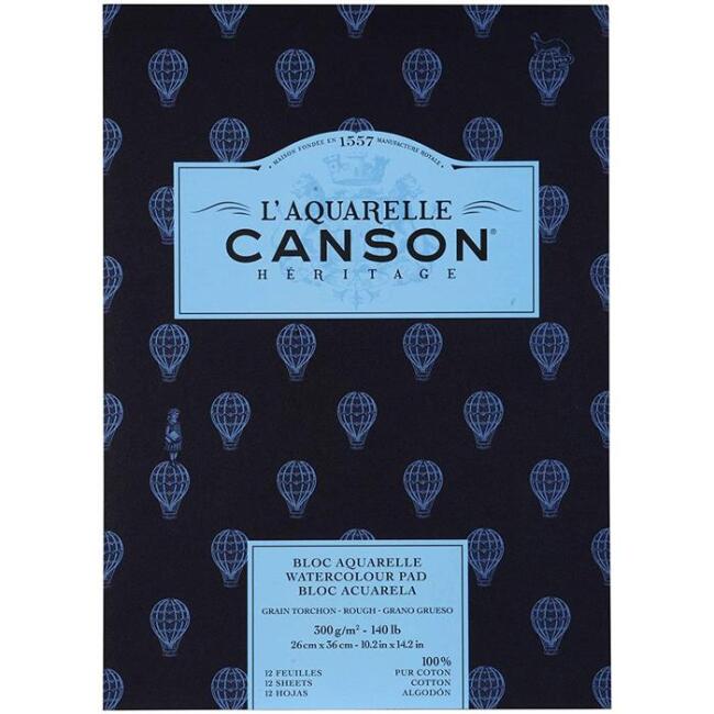 Canson Heritage Rough Sulu Boya Blok 300 g 26x36 cm 12 Yaprak - 1