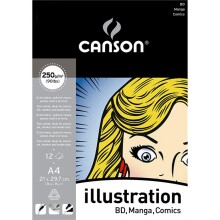 Canson Manga Çizim Defteri A4 250 g 12 Yaprak - CANSON