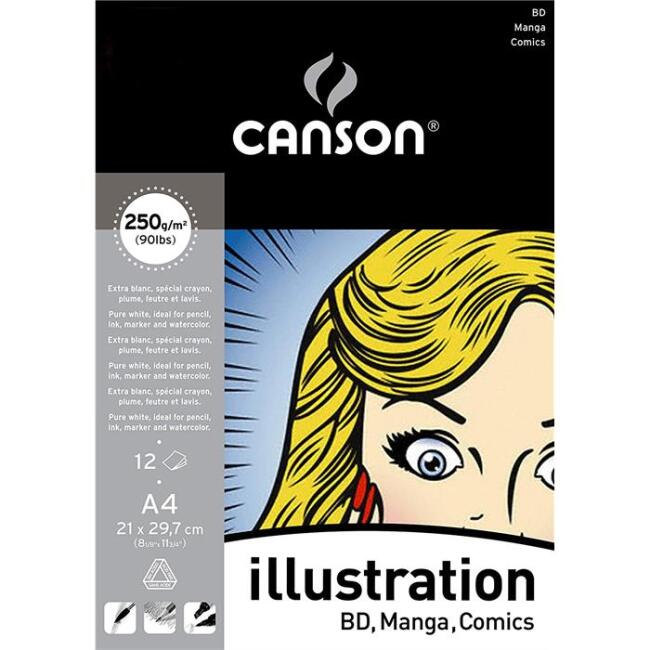 Canson Manga Çizim Defteri A4 250 g 12 Yaprak - 1