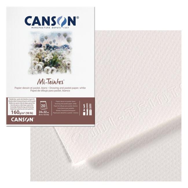 Canson Mi-Teintes Pastel Blok Beyaz 160 g 24x32 cm 20 Yaprak - 2