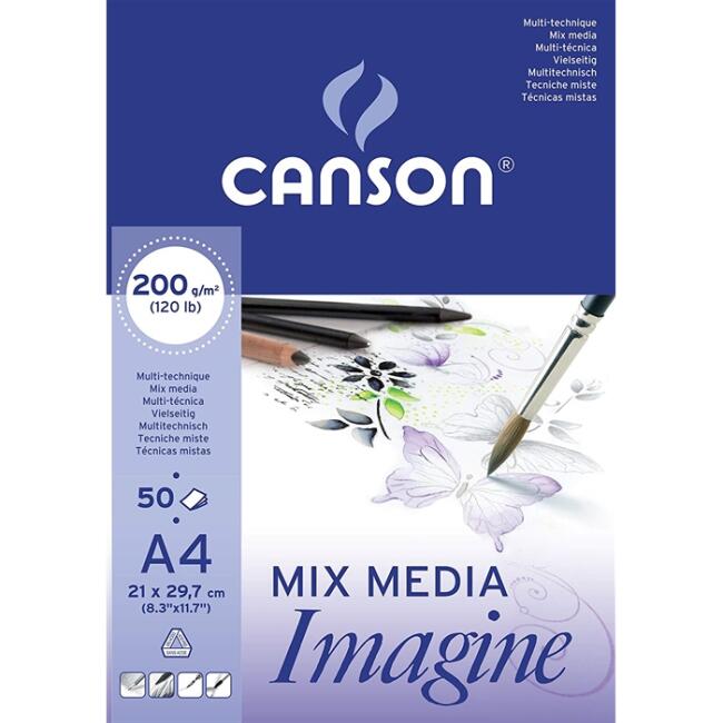 Canson Mix Media Imagine Resim Defteri A4 200 g 50 Yaprak - 1